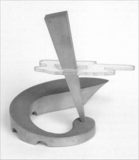 First Sculpture, 1947. Wood, perspex. Image copyright Effy Alexakis 2002.